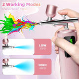 Airbrush Kit with Compressor 48PSI HighPressure NonClogging Air Brush Set Cordless Rechargeable with 0.3mm