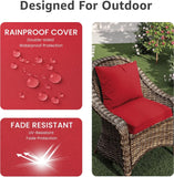 Outdoor Chair Cushions 19x19x3 Inch, Thick Seat Pads for Patio Furniture with Handle