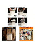 Leakproof Car Trash Can With Lid Hanging Garbage Bin For Sedan SUV MPV Truck