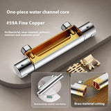 Thermostatic mixing valve, thermostatic device for hot and cold shower, automatic temperature control
