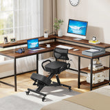 Kneeling Chair with Back Support, Height Adjustable Kneeling Chair for Men