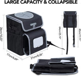 Leakproof Car Trash Can with Adjustable Tissue Holder & Straps
