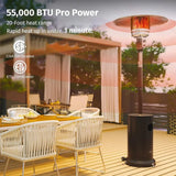 55,000 BTU Propane Patio Heater, Portable Outdoor Heater for Large Spaces