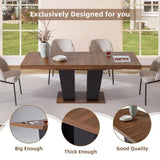 Table Extendable 63 in79 in for 48 Expandable Wood Rectangle with Fluted Base for Dining Room