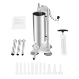 Hand-crank Sausage Stuffer Filling Machine| 6 Lbs Stainless Steel Sausage Maker