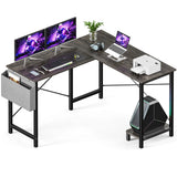 MCQ 50 Inch L-Shaped Office Computer Desk with Wooden Desktop