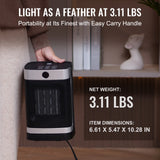 SucceBuy Electric Space Heater with Thermostat Remote Control for Desk