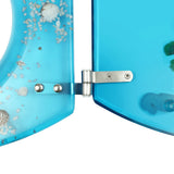 Resin Toilet Seat Load Capacity 100kg/220lbs, 36*45cm Blue Toilet Seat w/ Cover