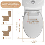 AQUATIZ Elongated Bidet Toilet Seat with Soft Close, Non-Electric Bidet Toilet Seat with Self