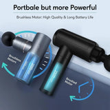 Silent Full-Metal Deep Tissue Massage Gun for Athletes, Portable for Travel