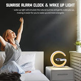 Smart Wireless Charging Alarm Clock with Bluetooth Speaker App Controlled Bedside Lamp Table Light and Night Light Bedroom Home