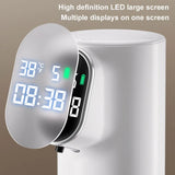 Automatic LED 320ML Liquid Foam Soap Dispenser 5 Adjustable Levels Rechargeable Soap Device Can Wall Mount for Bathroom Kitchen