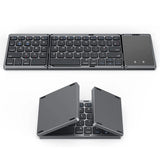 Foldable Keyboard Russian with Touchpad Portable Mini Bluetooth Wireless Folding Keyboard