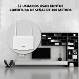 WiFi Router 300Mbps 4G Router Wireless Modem External Antenna with Sim Card Slot EU Plug