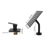 8" Shower Faucet Set Bathroom Rain Shower System Shower Trim Kit with Valve Black for