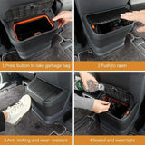 Waterproof Car Trash Can with Cup Holder for Sienna 2021 2025 Brown