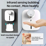 Hot Soap Dispenser Automatic Wall-mounted Rechargeable Temperature Display Liquid Foam Soap Dispensers