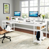 Tribesigns 78.74 Inches Extra Long Two-Person Desk, Double Computer Desk