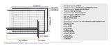 SucceBuy Grid Wall Panels Tower Wire Gridwall Display Racks Double Side Gridwall Panels for Art Craft Shows