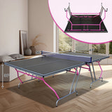 DOUBLE FISH 8×4Ft Foldable Portable Ping Pong Table W/2 Paddles,3 Balls