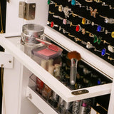 Rotatable Full Length Mirror Jewelry Cabinet Standing With Built-In Mirror