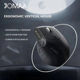 BT5.0 Wireless Vertical Mouse With Function Adjustment Knob 8 Buttons