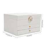 for Men Women PU Leather Watch Storage Boxes with Glass Lid and Pillow