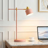 22.2" Modern Desk Lamp, Metal Table Lamp with LED Bulb, Adjustable Reading Lamps for Living Room