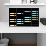 36 Compartment Literature Organizer, Rounded Corners Storage Cabinet,for Files