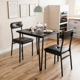 Dining Table for 2, Small Square kitchen Dinner Table Set for 2,Space Saving Wood