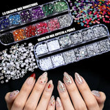 Acrylic Nail Kit With Chrome Powder, Almond Tips, Art Brushes, Charms, 3D Gel, Tools,