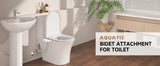 Aquatiz Non-Electric Bidet Attachment for Toilet Seat, Dual Temperature Rear and Feminine Wash, 7.9ft Hot