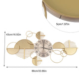 3D Creative Modern Metal Wall Clock with Silent Movement for Kitchen