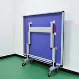 Indoor Folding 18mm Pingpong Table Professional Table Tennis Table w/ Wheels