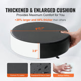 SucceBuy Rolling Round Stool 40cm Diameter w/ 5 Swivel Casters 360° Rotation Height Adjustable Round