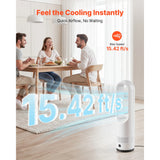 SucceBuy Bladeless Tower Fan 65°/80° Oscillating Standing Fan 8/12 Speeds