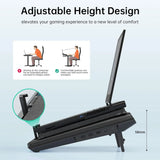 Fast Cooling Laptop Pad with 5.5" Fan, 15.6-21in, Touch Control, USB Hub