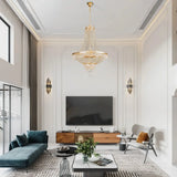 Luxury Crystal Chandelier, Modern Gold French Empire Crystal Ceiling Chandelier