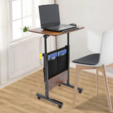 Adjustable Height Standing Desk, Portable Laptop Desk, Rolling Computer Stand