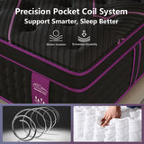12"Gel Memory Foam Hybrid Pocket Spring Mattress Twin Full Queen King