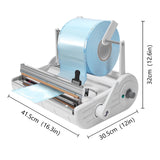 500W Automatic Sealing Machine for Sterilization Pouches 9.84in Width Dental Lab Sealer 6 Temp Levels 110V