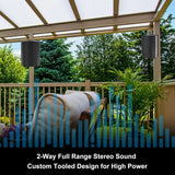 Herdio Passive Outdoor Speakers Wired Waterproof All-Weather Durability 400W Mounted
