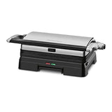 GR-11P1 Griddler 3-in-1 Grill and Panini Press Silver for Cooking Sandwiches and Grilling