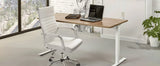 Furmax Ribbed Office Desk Chair Mid-Back PU Leather Executive Conference Task Chair
