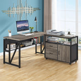 Tribesigns Modern File Cabinet with Drawers for Letter-sized File and Door, Lockable