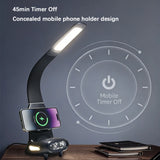 Eye-Care Reading Desk Lamp w/ Soft Night Light 15W Wireless Fast Charging