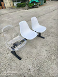Three-person transparent plastic row chair Square waiting  Hospital bench