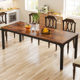 Tribesigns Dining Table for 6-8 People, 200cm Large Narrow Long Rectangular Kitchen Dinner Table