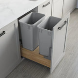 10 Pack 50Qt Stackable Wastebaskets, 13 Gallon Plastic Trash Cans for Kitchen,