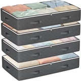 90L Under Bed Storage Containers,  Foldable Underbed Storage Bags